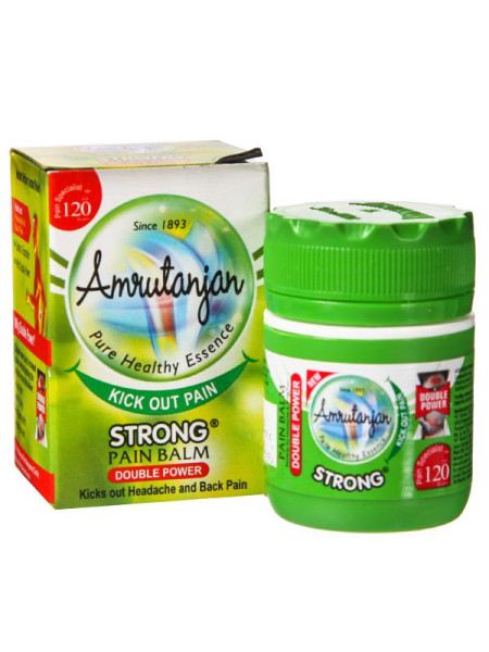 Бальзам Стронг обезболивающий Двойная Сила, 8 мл, производитель Амрутанджан; Strong Pain Balm Double Power, 8 ml, Amrutanjan