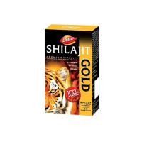 Шиладжит Голд, аюрведическая добавка для мужчин, 12 кап, производитель Дабур; Shilajit Gold, Ayurvedic Supplement for Men, 12 caps, Dabur