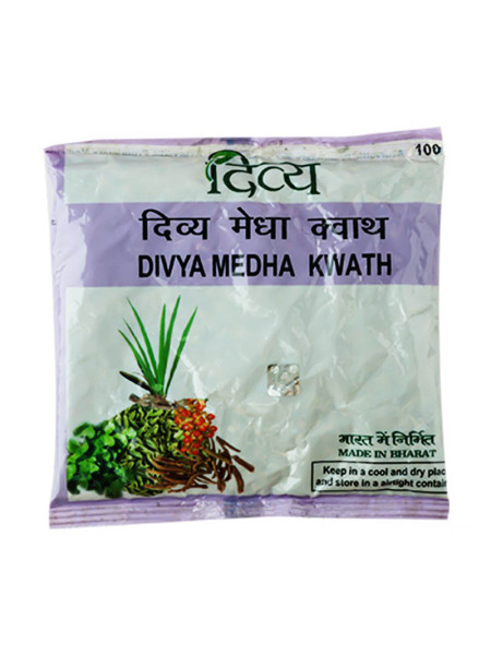 Аюрведический чай Дивья Медха Кватх, при стрессе и плохой памяти, 100 г, Патанджали; Divya Medha Kwath, 100 g, Patanjali