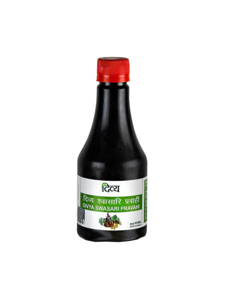 Дивья Свасари Правахи, сироп от кашля и простуды, 250 мл, производитель Патанджали; Divya Swasari Pravahi syrup, 250 ml, Patanjali