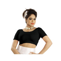 Чоли для сари - трикотажная блузка, цвет - черный, производитель Абхи; Women's Cotton Blouse Black, Abhi Чоли для сари - трикотажная блузка, цвет - черный, производитель Абхи; Women's Cotton Blouse Black, Abhi