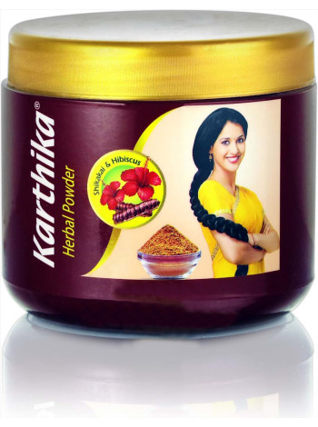 Сухой шампунь Картика: Шикакай и Гибискус для объёма и блеска (180г)