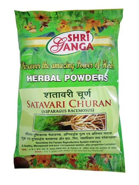 Шатавари Чурна, женский эликсир молодости, 100 г, производитель Шри Ганга; Satavari Churna, 100 g, Shri Ganga