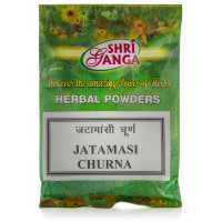 Джатаманси Чурна, лечение нервной системы, 100 г, производитель Шри Ганга; Jatamasi Churna, 100 g, Shri Ganga