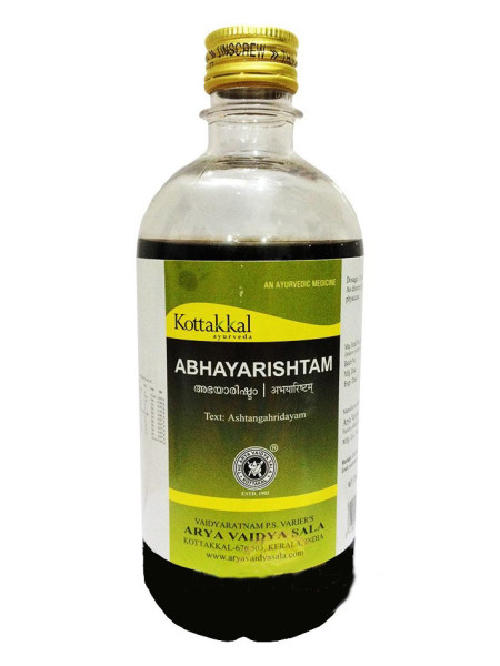 Аюрведический тоник Абхаяриштам, 450 мл, производитель Коттаккал Аюрведа; Abhayarishtam, 450 ml, Kottakkal Ayurveda