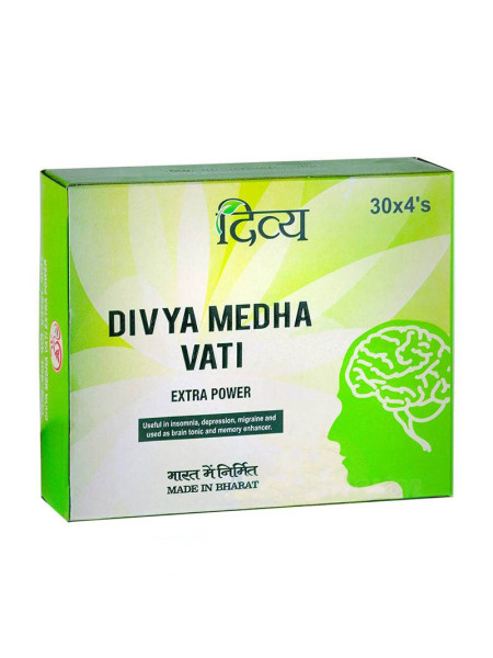 Медха Вати, тоник для улучшения работы мозга, памяти, сосудов, 120 таб, Патанджали; Divya Medha Vati, 120 tabs, Patanjali