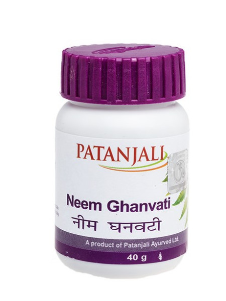 Ним Гханвати, 60 таб, Патанджали; Neem Ghanvati, 60 tabs, Patanjali