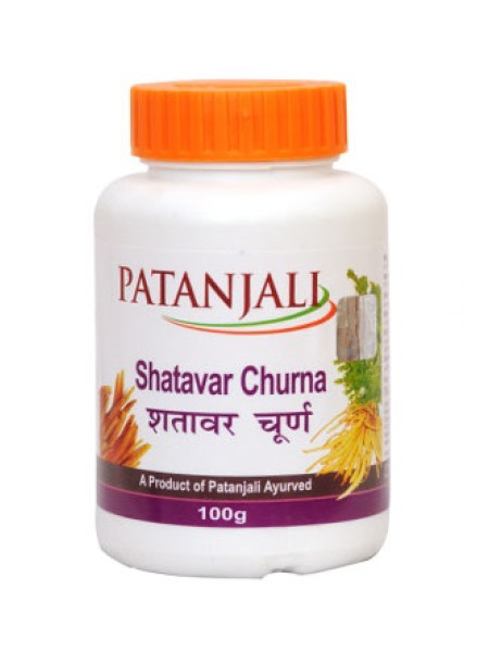 Шатавари Чурна для лечения женского здоровья, 100 г, Патанджали; Shatavar Churna, 100 g, Patanjali