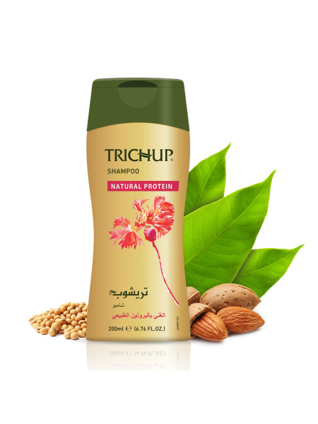 Шампунь для волос с протеином Тричуп, 200 мл, производитель Васу; Trichup Natural Protein Shampoo, 200 ml, Vasu