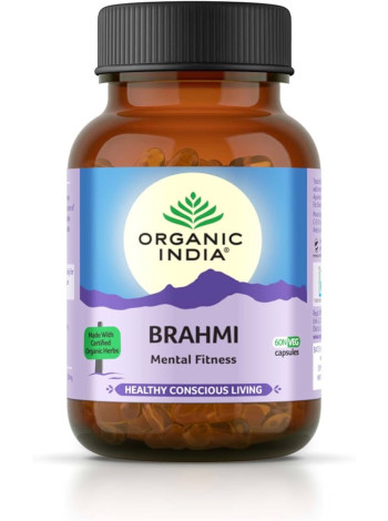Брахми Organic India: 60 Вегетарианских Капсул для Ясного Ума